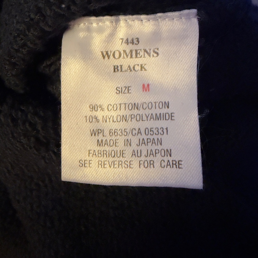 Vintage Woolrich Sweater Womens M Black Floral Embroidered Rolled Collar Cottage - Picture 8 of 11